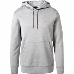 BOSS Hoodie Seeger 50462619/041 Baumwolle, Hellgrau meliert, Silber