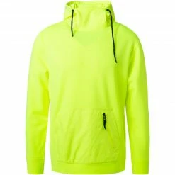 FIRE + ICE Pullover Once 8426/6283/109 Hoodie, Mikrofaser reflektierender Print rückseitig, Neongrün, Neongelb