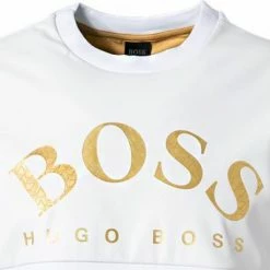BOSS Sweatshirt Salboa 50456415/100 Baumwolle-Kunstleder, Weiß -striangebote 383418 norm2