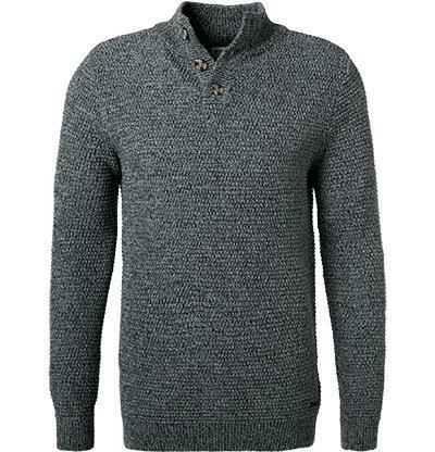 MUSTANG Pullover 1011887/4140 Troyer, Baumwolle, Grau meliert, Grau 4 MUSTANG Pullover 1011887/4140 Troyer, Baumwolle, Grau meliert, Grau – Bild 2