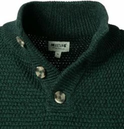 MUSTANG Pullover 1011887/6432 Troyer, Baumwolle, Tannengrün meliert, Tannengrün -striangebote 383454 norm2