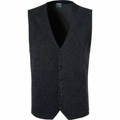 OLYMP Casual Modern Fit Strickweste 5306/18/18 Baumwolle-Seide, Marineblau meliert, Marine