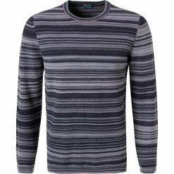 OLYMP Casual Modern Fit Pullover 5303/15/94 Schurwolle, Violett gestreift, Violett