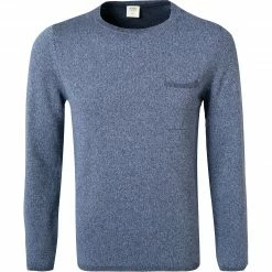 OLYMP Casual Level Five B. Fit Pullover 5356/15/15 Body Fit, Schurwolle-Leinen, Blau meliert, Blau