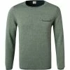 OLYMP Casual Level Five B. Fit Pullover 5356/15/45 Body Fit, Schurwolle-Leinen, Grün meliert, Grün