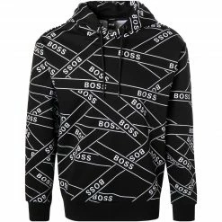 BOSS Hoodie Seeger 50462407/001 Baumwolle, Schwarz
