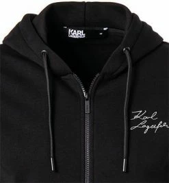 KARL LAGERFELD Sweatjacke 705402/0/521900/910 Baumwolle, Schwarz, Silber-schwarz -striangebote 383696 norm2