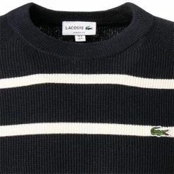 LACOSTE Pullover AH6798/UVA Classic Fit, Wolle, Marineblau-wollweiß gestreift, Marine-wollweiß -striangebote 383705 norm2