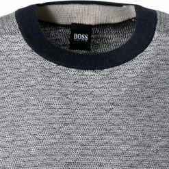 BOSS Pullover Kapull 50461102/404 Baumwolle, Dunkelblau meliert, Dunkelblau -striangebote 383742 norm2