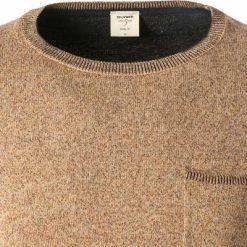 OLYMP Casual Level Five B. Fit Pullover 5356/15/24 Body Fit, Schurwolle-Leinen, Caramel meliert, Caramel -striangebote 383766 norm2