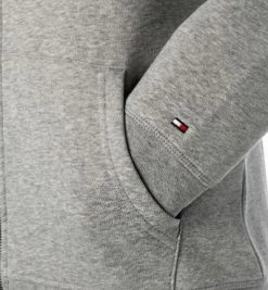 Tommy Hilfiger Sweatjacke MW0MW22197/P01 Bio Baumwolle, Hellgrau meliert, Hellgrau -striangebote 383929 norm2