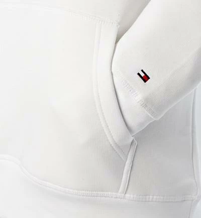 Tommy Hilfiger Hoodie MW0MW22116/YBR Bio Baumwolle, Weiß 6 Tommy Hilfiger Hoodie MW0MW22116/YBR Bio Baumwolle, Weiß – Bild 4