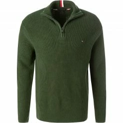 Tommy Hilfiger Troyer MW0MW21304/MBO Bio Baumwolle, Tannengrün