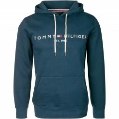 Tommy Hilfiger Hoodie MW0MW11599/DBM Bio Baumwolle, Petrol