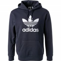 adidas ORIGINALS Trefoil Hoodie navy-white HE9497 Baumwolle