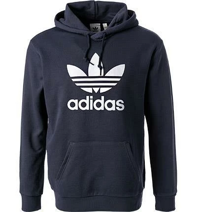 adidas ORIGINALS Trefoil Hoodie navy-white HE9497 Baumwolle 4 adidas ORIGINALS Trefoil Hoodie navy-white HE9497 Baumwolle – Bild 2