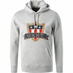 Gant Hoodie 2007027/93 Baumwolle, Grau meliert, Grau