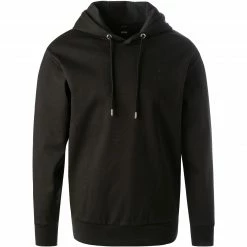 BOSS Hoodie Seeger 50462943/001 Mercerisierte Baumwolle, Schwarz