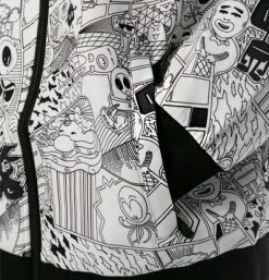 BOSS Sweatjacke Skarley Lotus 50462465/100 Baumwolle, Weiß-schwarz gemustert, Weiß -striangebote 384044 norm3