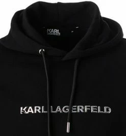 KARL LAGERFELD Hoody 705410/0/521900/910 Hoodie, Baumwolle, Schwarz, Schwarz-silber -striangebote 384126 norm2