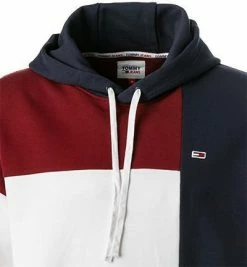 TOMMY JEANS Hoodie DM0DM12349/C87 Bio Baumwolle, Navy-weiß, Navy-weiß-bordeaux -striangebote 384141 norm2