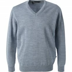 Maerz V-Pullover 490400/306 Merinowolle, Himmelblau