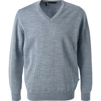 Maerz V-Pullover 490400/306 Merinowolle, Himmelblau 4 Maerz V-Pullover 490400/306 Merinowolle, Himmelblau – Bild 2