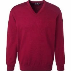 Maerz V-Pullover 490400/495 Merinowolle, Bordeaux, Dunkelrot -striangebote 67324 norm