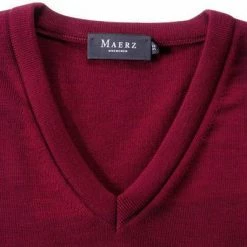 Maerz V-Pullover 490400/495 Merinowolle, Bordeaux, Dunkelrot -striangebote 67324 norm2