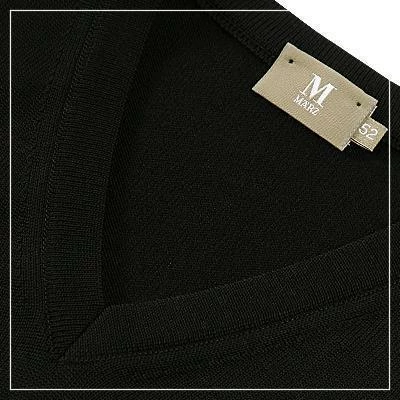 Maerz V-Pullover 490400/595 Merinowolle, Schwarz, Black 3 Maerz V-Pullover 490400/595 Merinowolle, Schwarz, Black