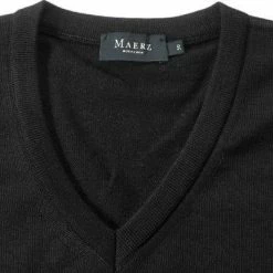 Maerz V-Pullover 490400/595 Merinowolle, Schwarz, Black 11 Maerz V-Pullover 490400/595 Merinowolle, Schwarz, Black -striangebote 67327 norm2