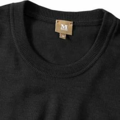 Maerz Rundhals-Pullover 490500/595 Merinowolle, Schwarz -striangebote 67329 norm2