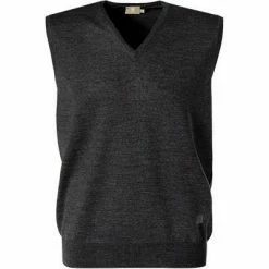 Maerz V-Pullunder 460000/591 Merinowolle, Anthrazit meliert, Anthrazit